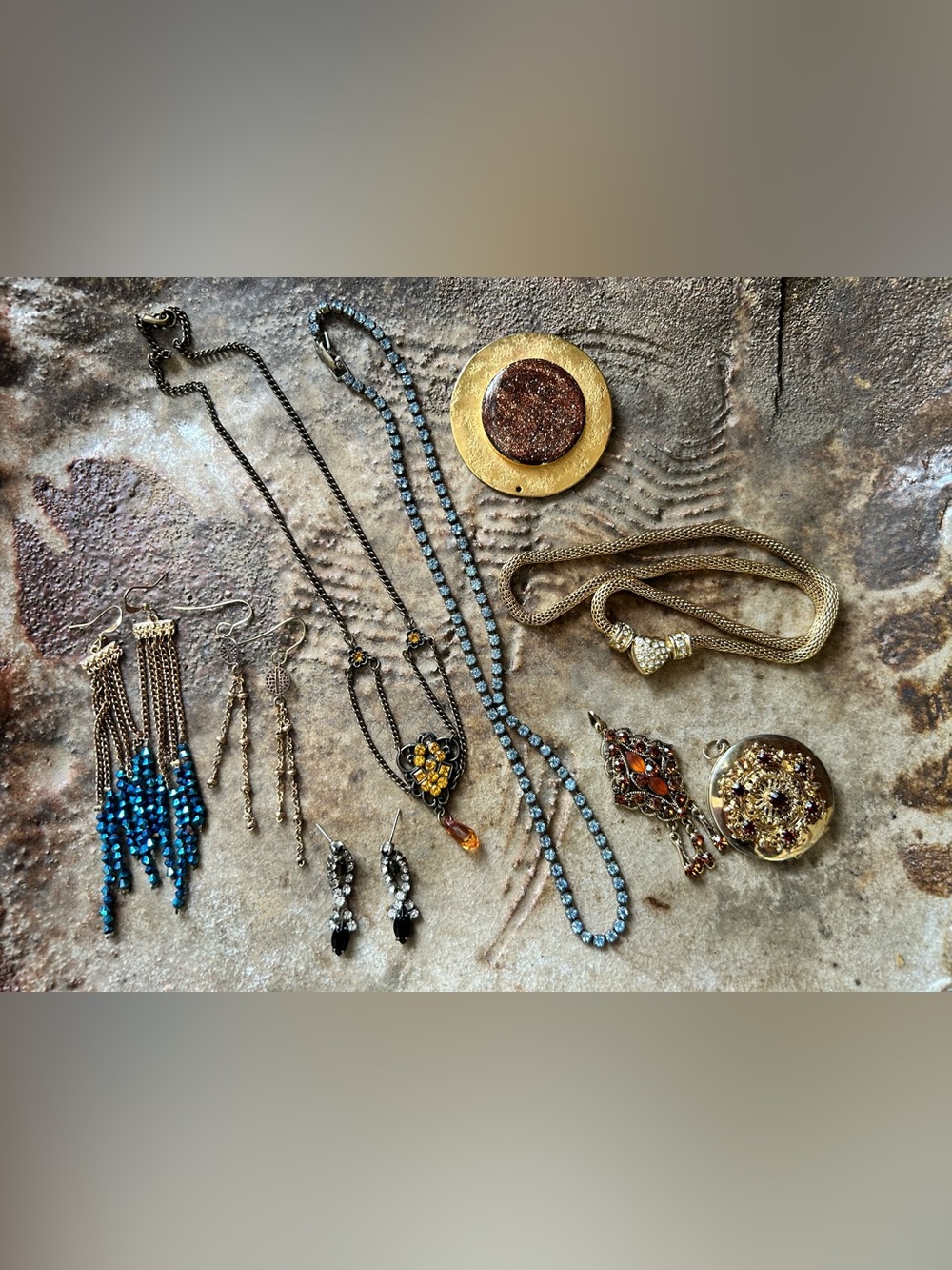 Vintage Gold Plated Costume Jewelry Lot
